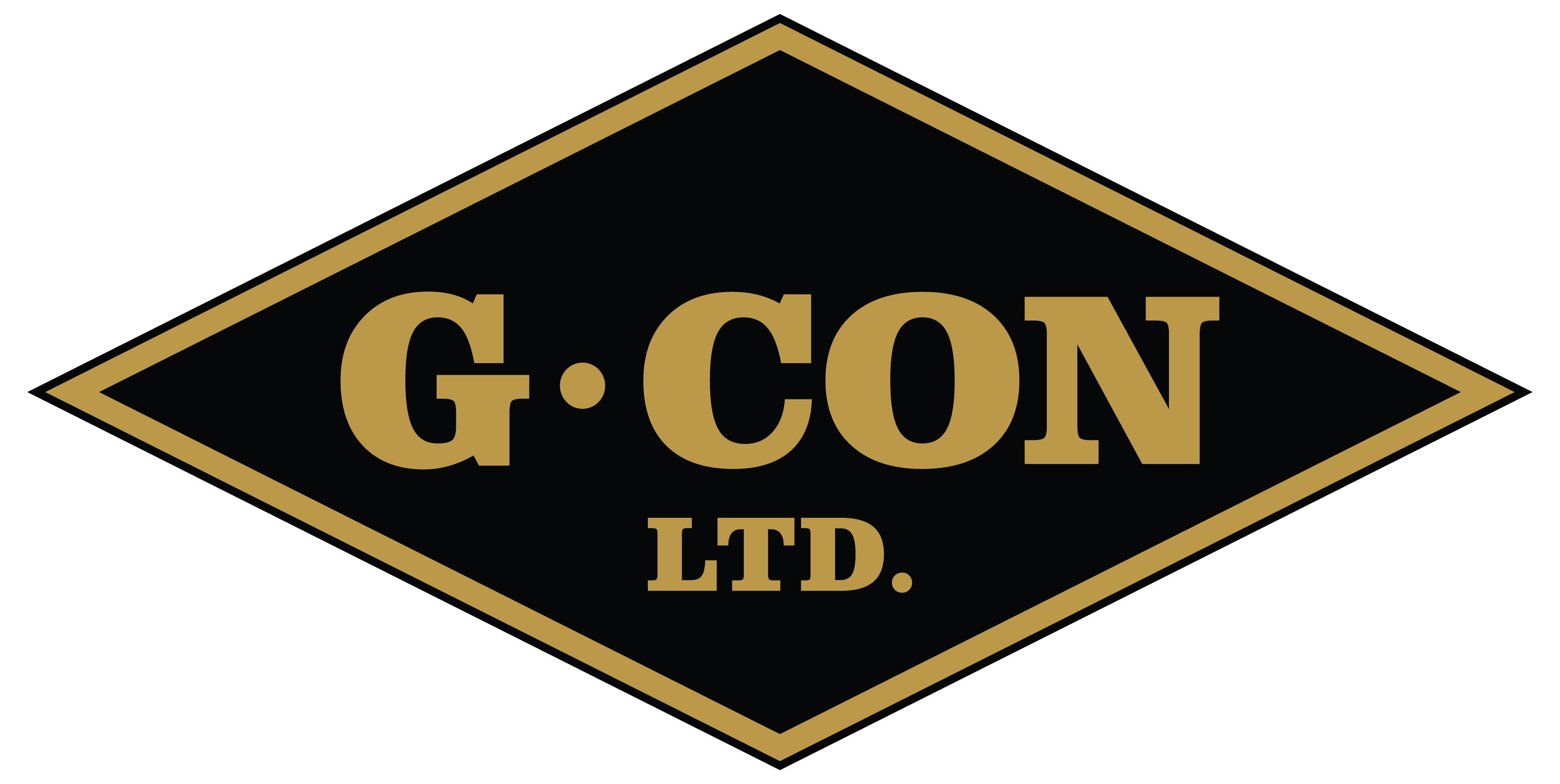 A G Con Logo in Gold on a Darn Color Background